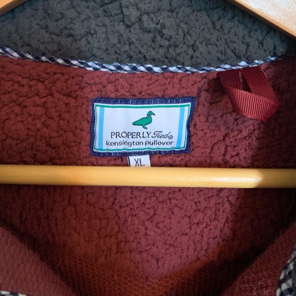 Properly Tied Kensington Fleece Pullover Maroon-XL - Picture 6 of 6
